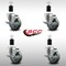Service Caster 3.5'' SS Gray Poly Swivel 1-1/2'' Expanding Stem Caster Set with Brake, 4PK SCC-SSEX20S3514-PPUB-TLB-112-4 - alternate 2